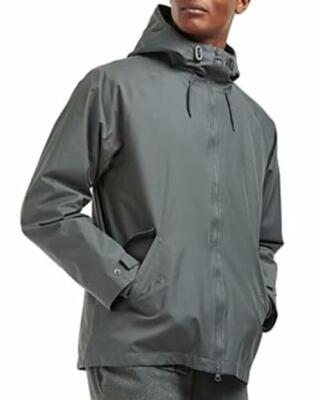 Barbour Mens Holby Jacket Coat Large Grey Waterproof