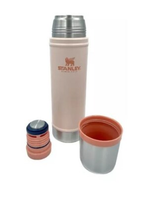 Termo Stanley Classic 591ml Original con tapon cebador color Rosa