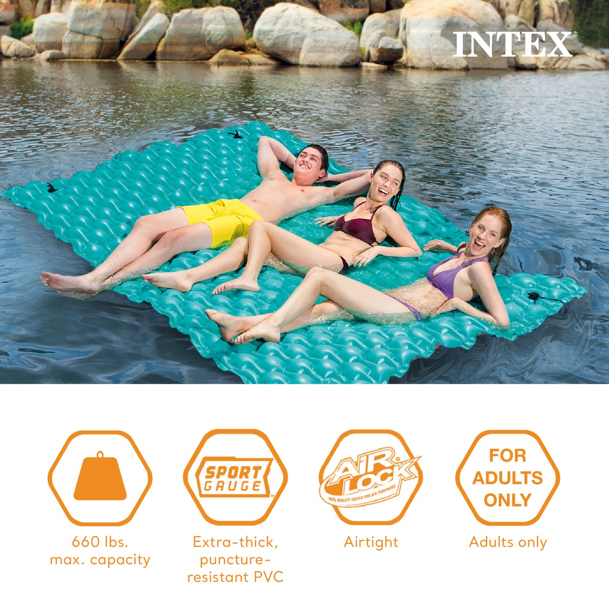 Intex Giant Inflatable Floating Water Swimming Pool Lake Mat