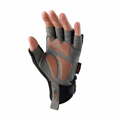 Scruffs Trade Fingerless Safety Work Gloves - Gel-padded