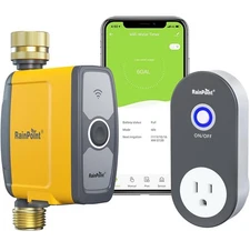RAINPOINT Smart Sprinkler Timer+Hub Valve APP/Voice Control Weather Auto Rain