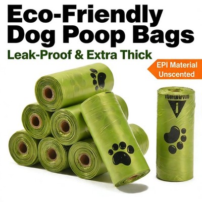 450 Counts Dog Poop Bags Thick Leak-Proof Biodegradable Pet Waste Refill Rolls