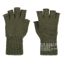 M MCGUIRE GEAR GI Wool Fingerless Glove Liners, Half Finger Glove Inserts, fo...