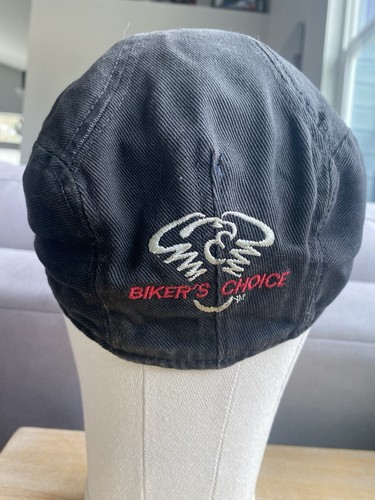 Vintage Bikers Choice Cabbie Hat Newsboy Cap Canvas Black