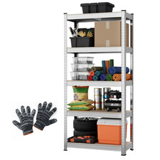 5 Tier Racking Shelf Heavy Duty Garage Shelving Storage Shelves Unit 150x70x30cm