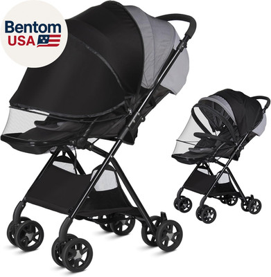 2-In-1 Durable Baby Mosquito Net with UPF50+ Sunshade for Stroller, Universal Mo