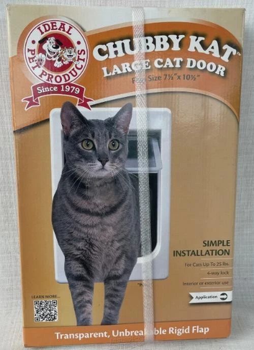 NEW Ideal Pet Chubby Kat Large Cat Door Flap Size 7.5 x 10.5 telescoping frame - Image 2 of 3