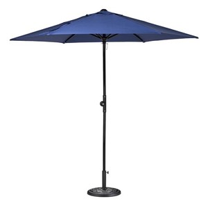Yescom 7.5 Ft Outdoor Patio Umbrella with Round Base for Yard Deck Navy Blue