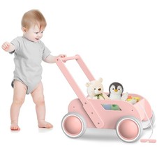 Wooden Baby Walker, Push and Pull Learning Walk Toys for Infants to Toddler, ...