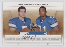 2007 Leaf Rookies & Stars Studio Drew Stanton Calvin Johnson #SR-41 RC HOF