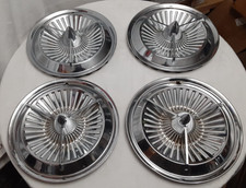 4 Vintage 1960s Dodge Polara Chrome Bullet Tri-bar 14 Hubcaps Rat Hot Rod 4 Vintage 1960s Dodge Polara Chrome Bullet Tri-bar 14 Hubcaps Rat Hot Rod