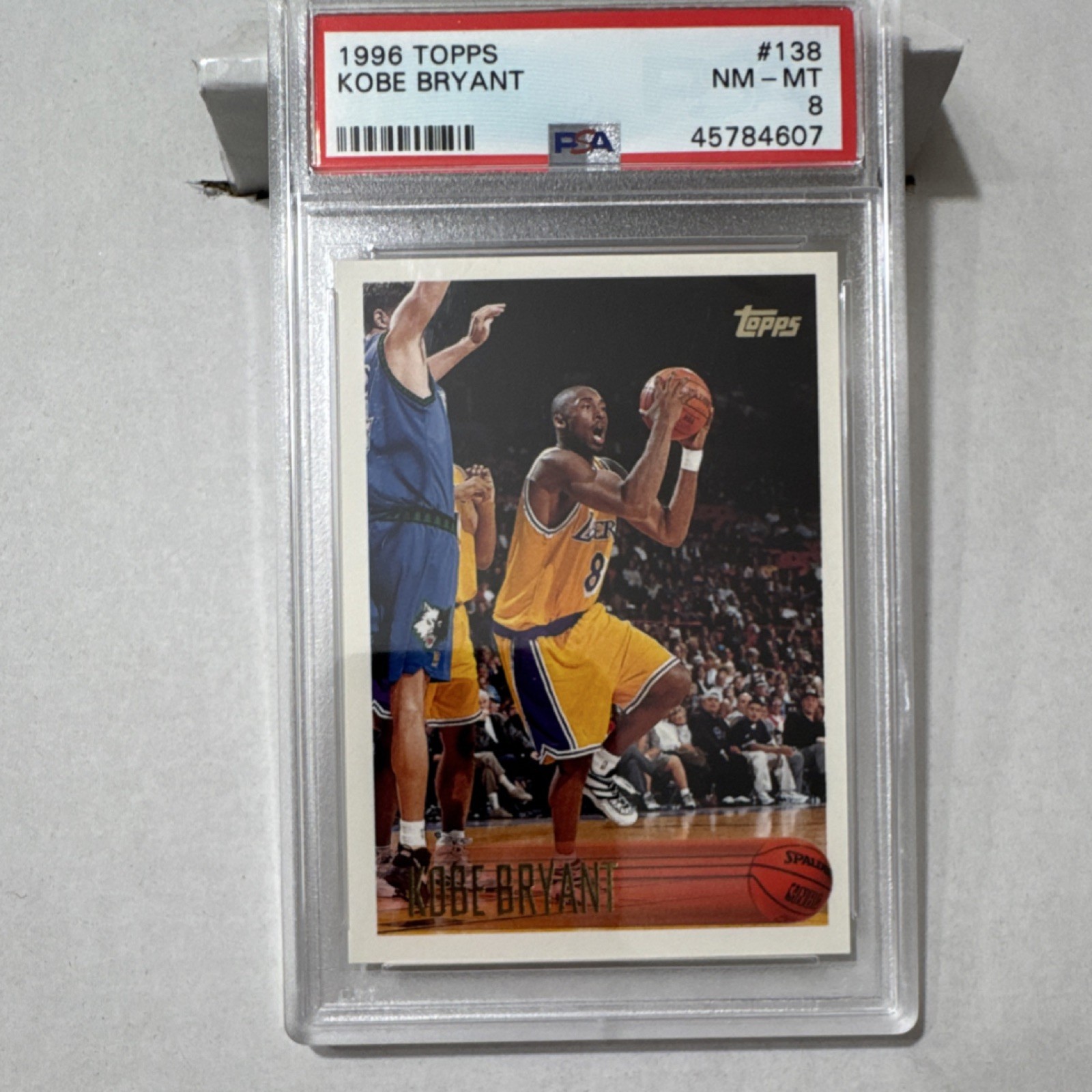 Topps 1996-97 Kobe Bryant Rookie Card #138 PSA Graded Los Angeles Lakers