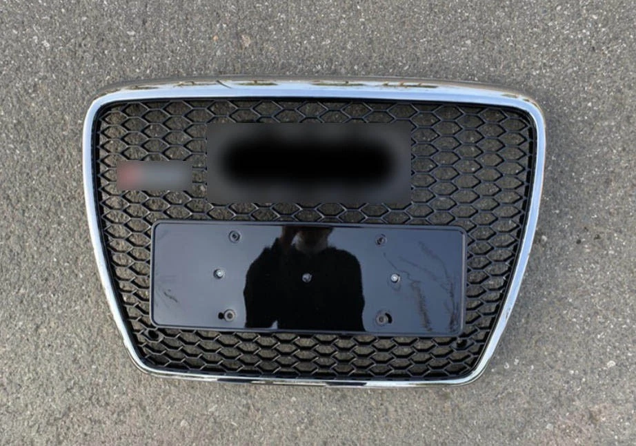 Parachoques delantero parrilla para Audi A6 S6 RS6 C6 plateado 2005 2006 2007 2008-2011 Foto 4 de 4