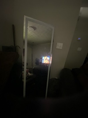 White Framed LED Lighted Full-Length Standing Floor Mirror . Need gone!