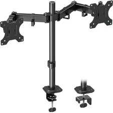 MOUNTUP Dual Monitor Desk Mount, Fully Adjustable Dual Monitor Arm for 2 LCD