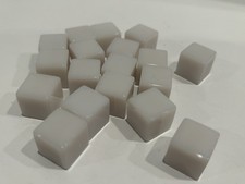 14mm Acrylic Dice Blank 18 Pcs Square Corner Dice for Board Games White Stickers