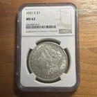 1921-S Morgan Silver Dollar NGC MS62
