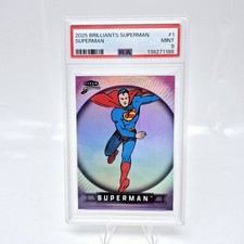 2025 Fleer Brilliants Superman #1 PSA 9 Vintage Clark Kent
