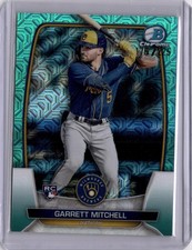 2023 Bowman #41 Garrett Mitchell Mojo Aqua Refractors #/225