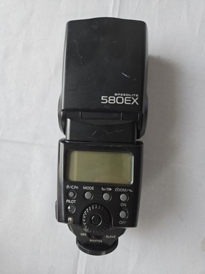 Canon Speedlite 580EX Shoe Mount Camera Flash Used Working 