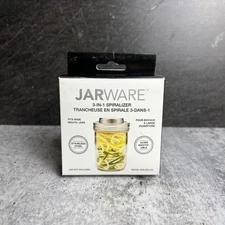 Jarware 3 in 1 Mason Jar Spiralizer Lid, Wide Mouth, Stainless Steel