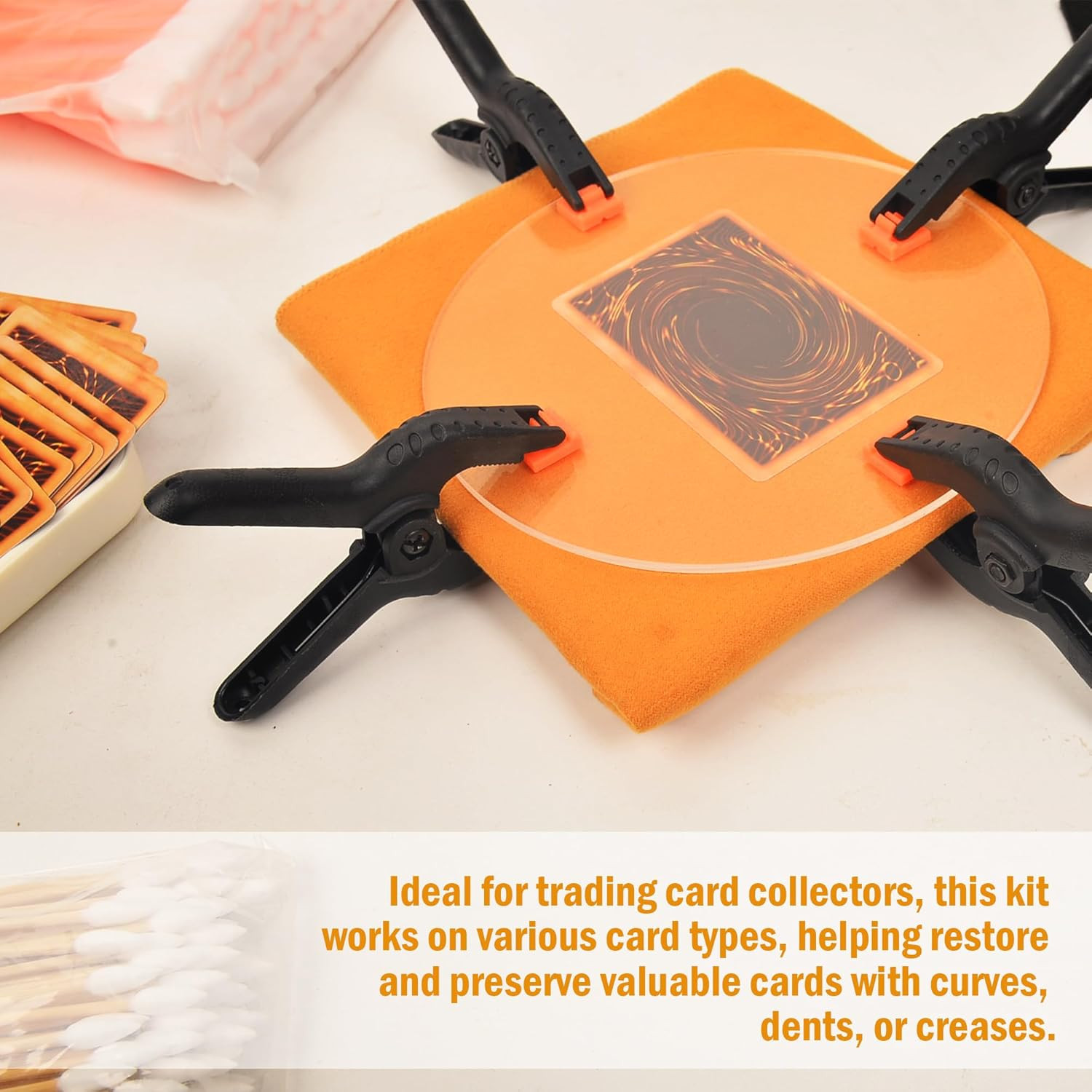 Trade Card Flattening Kit, Card Care Accessory Pack, Scratch Repair Surface Care