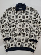Vintage Alfred Dunner Collared Sweater Snowflake USA Made Sweater Womens Medium