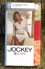 New 2003 Jockey Women's size 6 Underwear Elance Cotton French Cut 3 Pack
