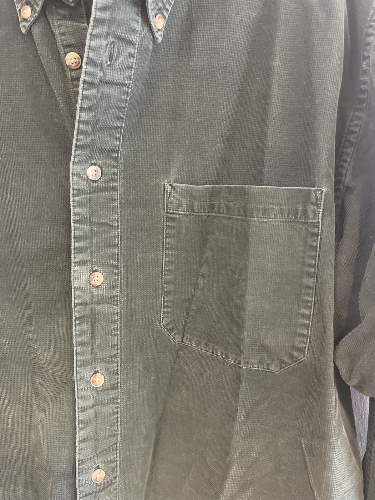 Pendleton Hunter Green Corduroy Button Shirt Vint… - image 2