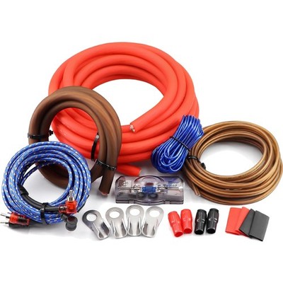 High-Performance 0 Gauge Amp Installation Kit - Connect Your Radio & Speakers