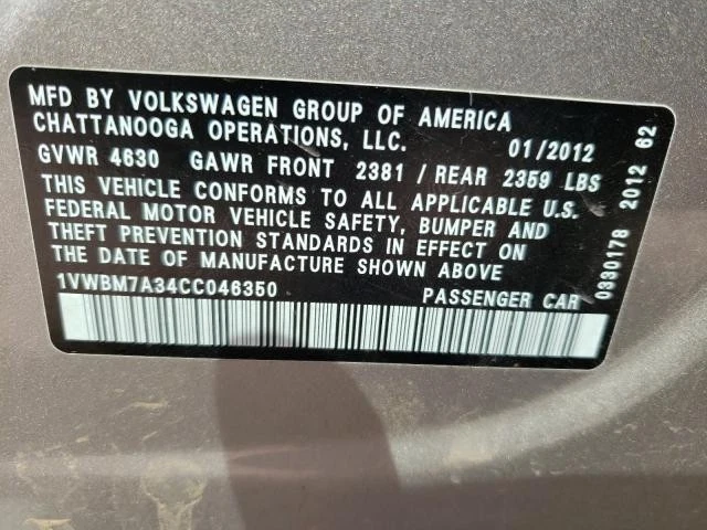 Motor de arranque usado se adapta a: Volkswagen Passat 2012 3,6 grado A Foto 4 de 4