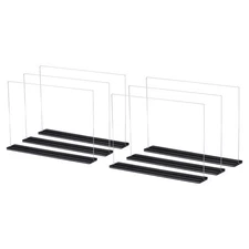 6 Pack 8.5x11" Acrylic Horizontal Table Top Sign Holder Menu Display Stand Clear