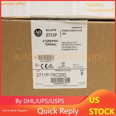 2711P-T6C20D New AB PanelView Plus 600 2711P-T6C20D Factory Sealing US Free Tax