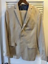 Banana Republic Tailored Fit Khaki Cotton Summer 38R Suit Jacket  31x32 Pants