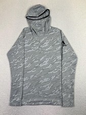 Adidas Hoodie Mens Small Gray Camo Climalite Long Sleeve Pullover Top DH6766