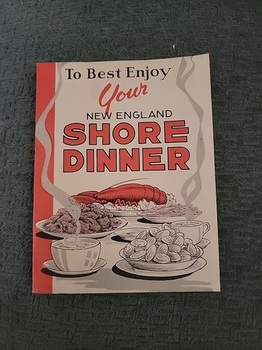 Vintage 1948 Boone's Restaurant New England Shore Dinner Portland Me Booklet