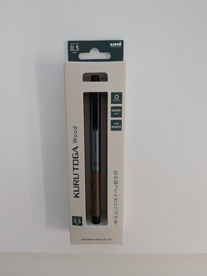 uni KURU TOGA Wood 0.5mm Mechanical Pencil Steel Grey M5-KW Japan New