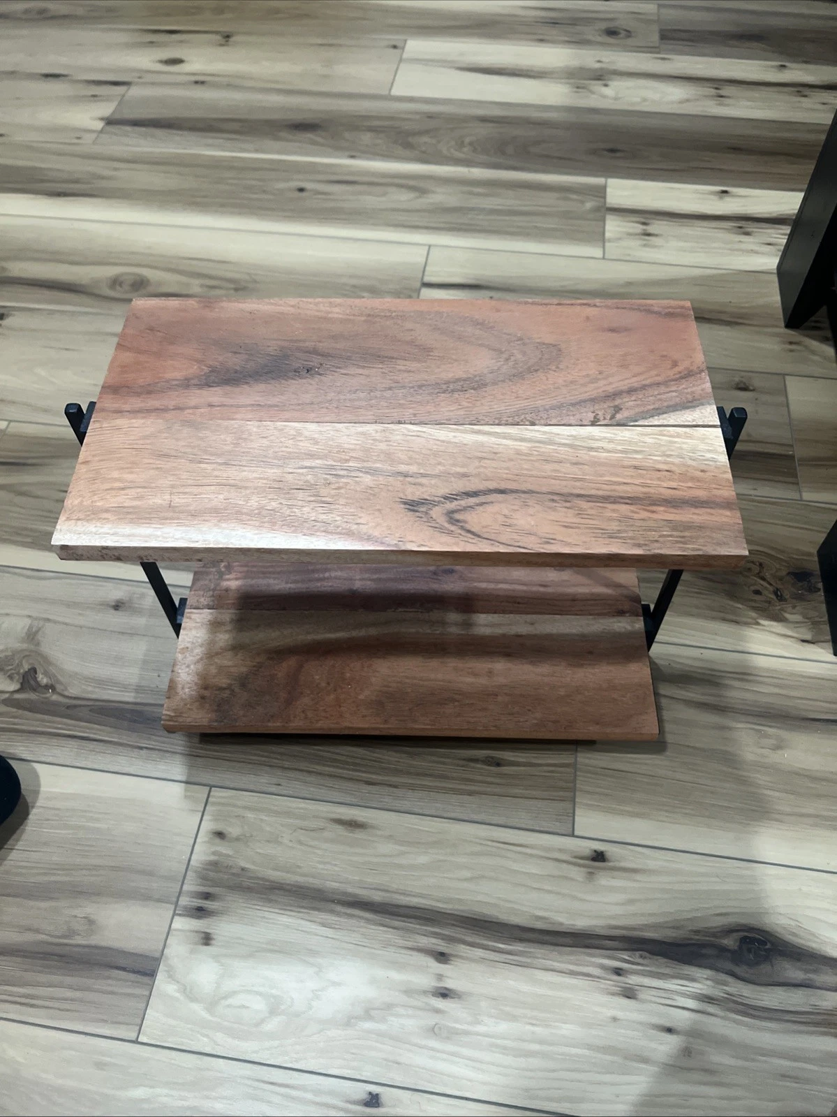 Two Tier Wooden Shelf
