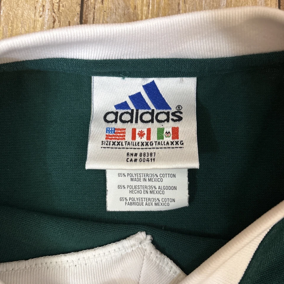 Vintage Adidas v Neck Soccer Jersey Blank Mens XXL 2XL Short Sleeve - Image 4 of 4