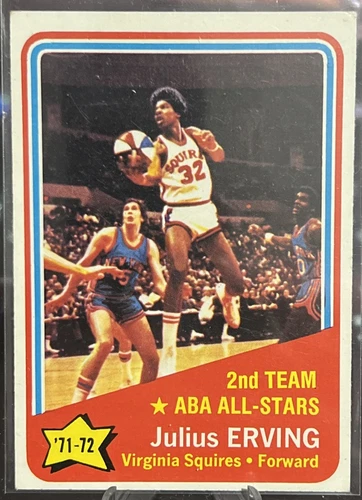 1972 Topps ABA All-Stars Julius Erving RC HOF #255 Great Condition