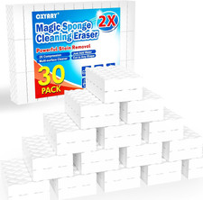 Magic Sponges Cleaning Eraser, 30 Pack 2X Density Stronger Melamine Sponge Foam