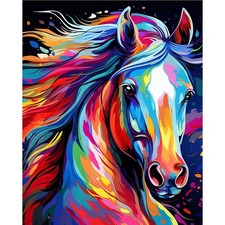 Wild Horse Animal Paint by Numbers Kit for Adults DIY Canvas 16x20 Inch Art Set