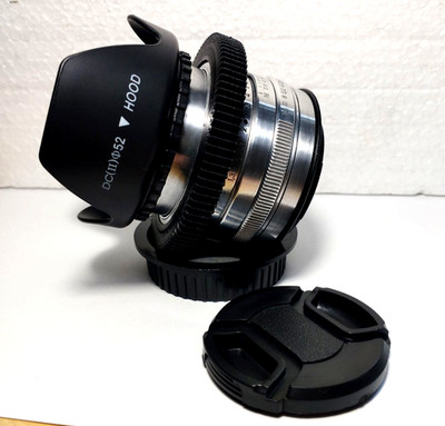 KMZ Helios 44M 58mm f/2 Silver Cine Lens Canon EF Geared Swirly Bokeh serviced