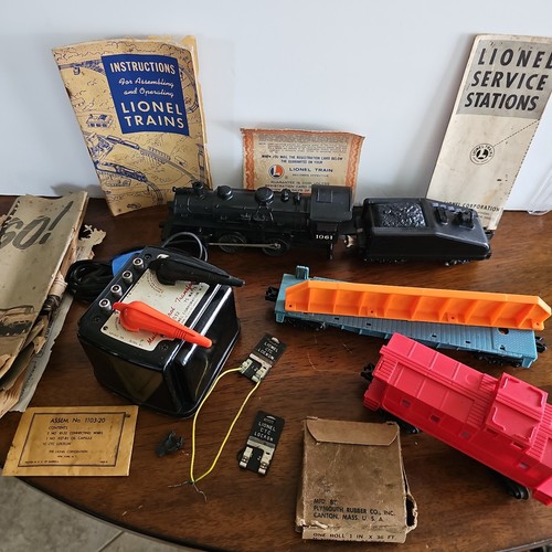 Juego de inicio de carga Lionel Trains 11415 vintage O Steam probado en posguerra | Condition: Used