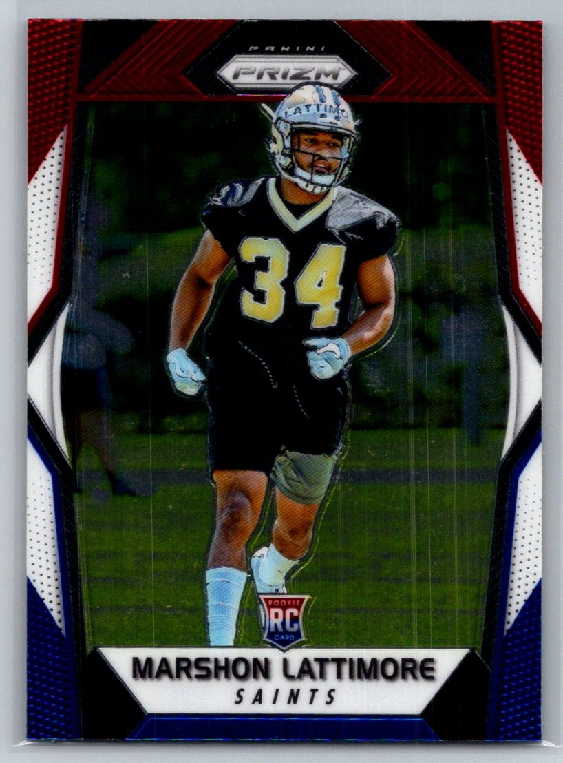 2017 Panini Prizm #272 Marshon Lattimore Prizm Red, White and Blue