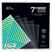 BIG FUDGE 50x Vinyl Record Outer Sleeves 7 7 inches - 50 Count,