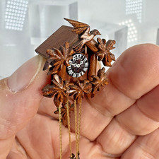 Artisan Dollhouse Miniature Hardwood Cuckoo Clock Franco 1:12 Scale LSD04