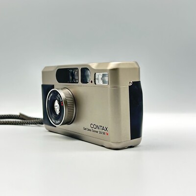 CONTAX T2 DATA BACK Titan Silver 35mm Point & Shoot Film Camera