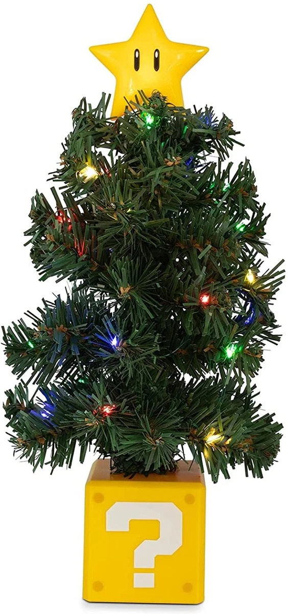 Super Mario Bros. Super Star LED USB Powered Light Up Desktop Holiday Tree