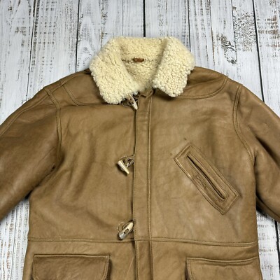 RARE 90's VINTAGE TIMBERLAND SHEARLING SHEEPSKIN COAT SIZE